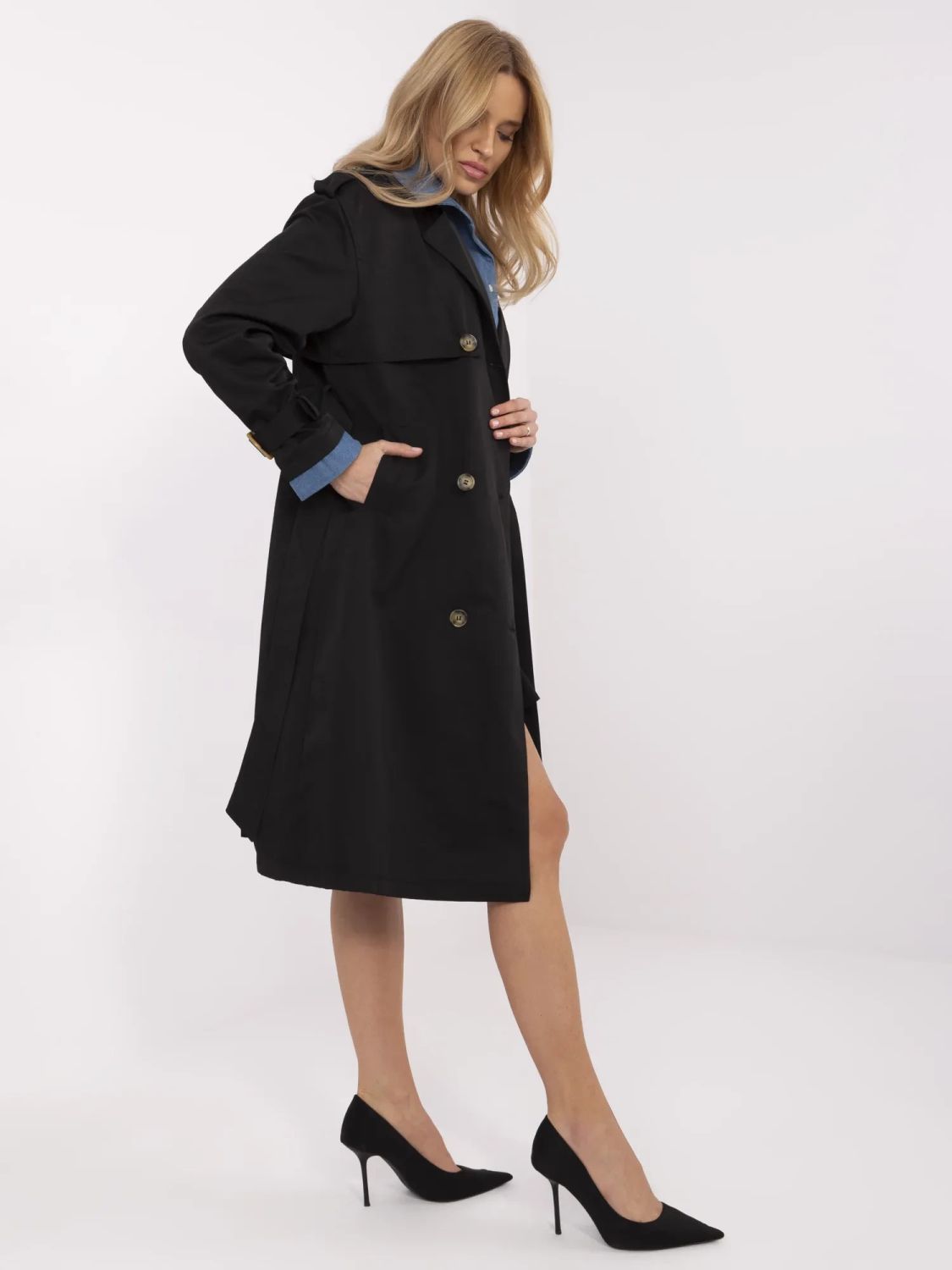 Elegant Black Transitional Coat