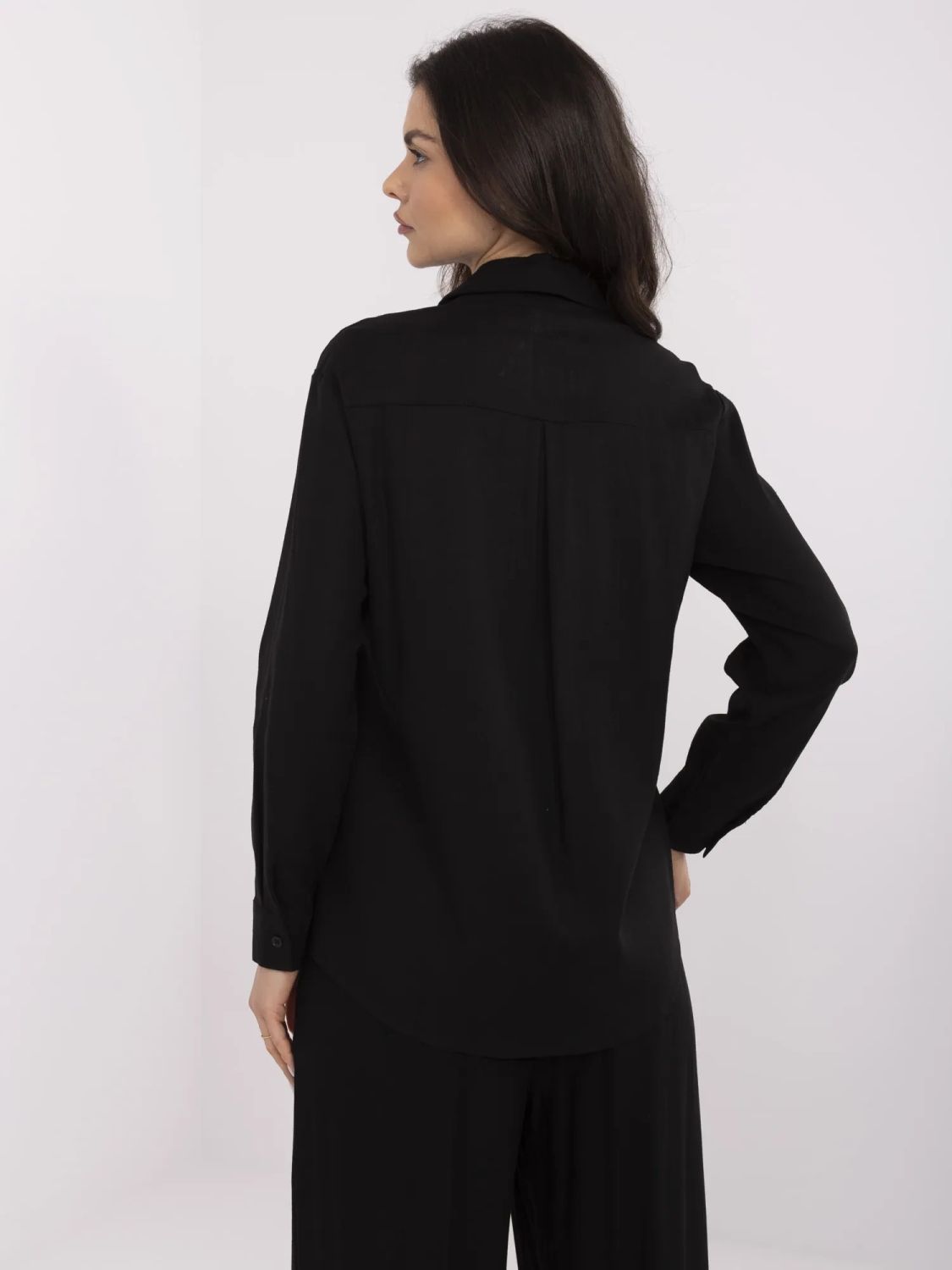 Elegant Black Long Sleeve Shirt