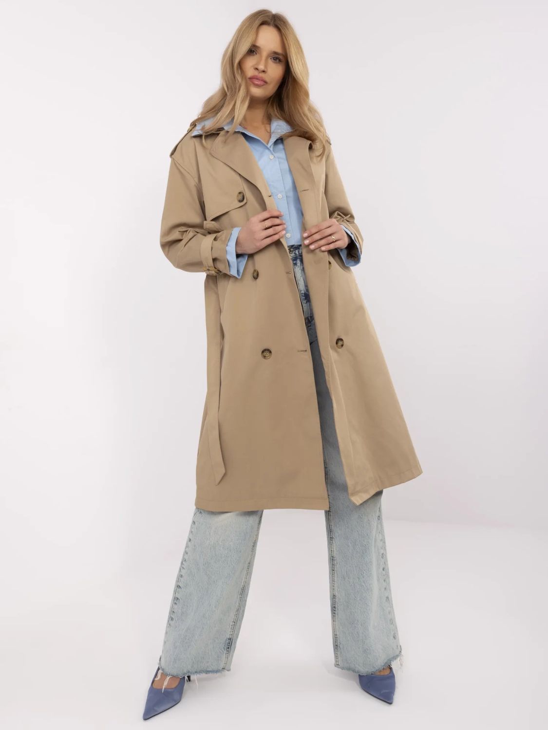Elegant Transitional Coat in Beige