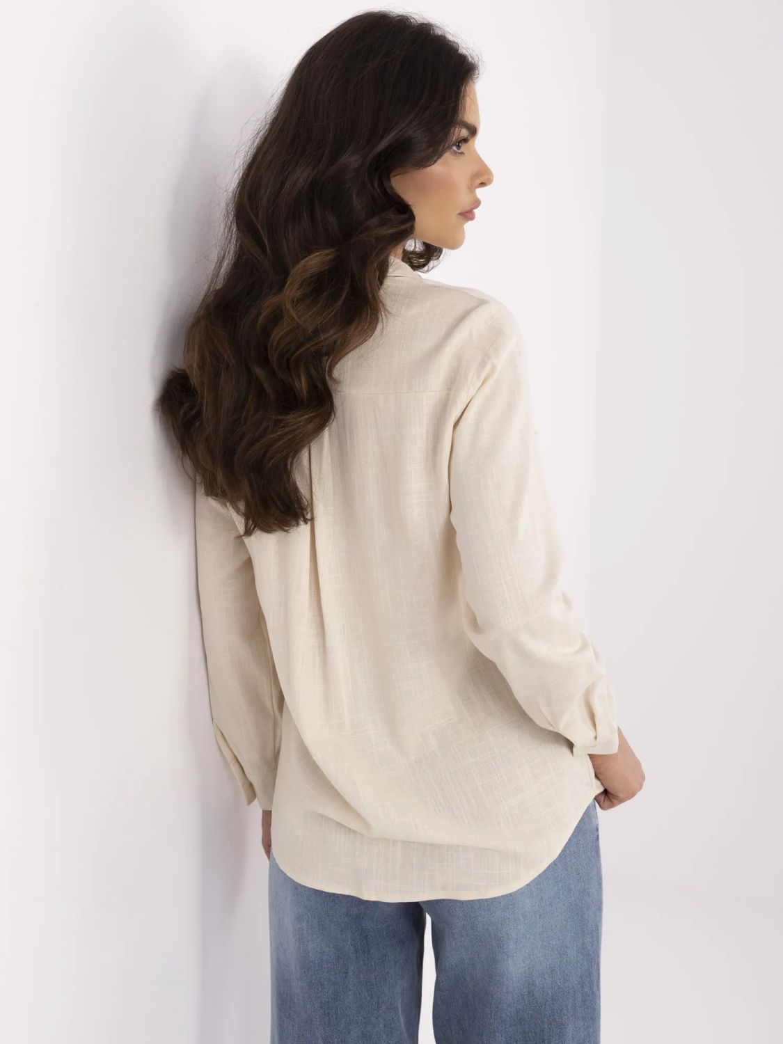 Beige Classic Long Sleeve Shirt