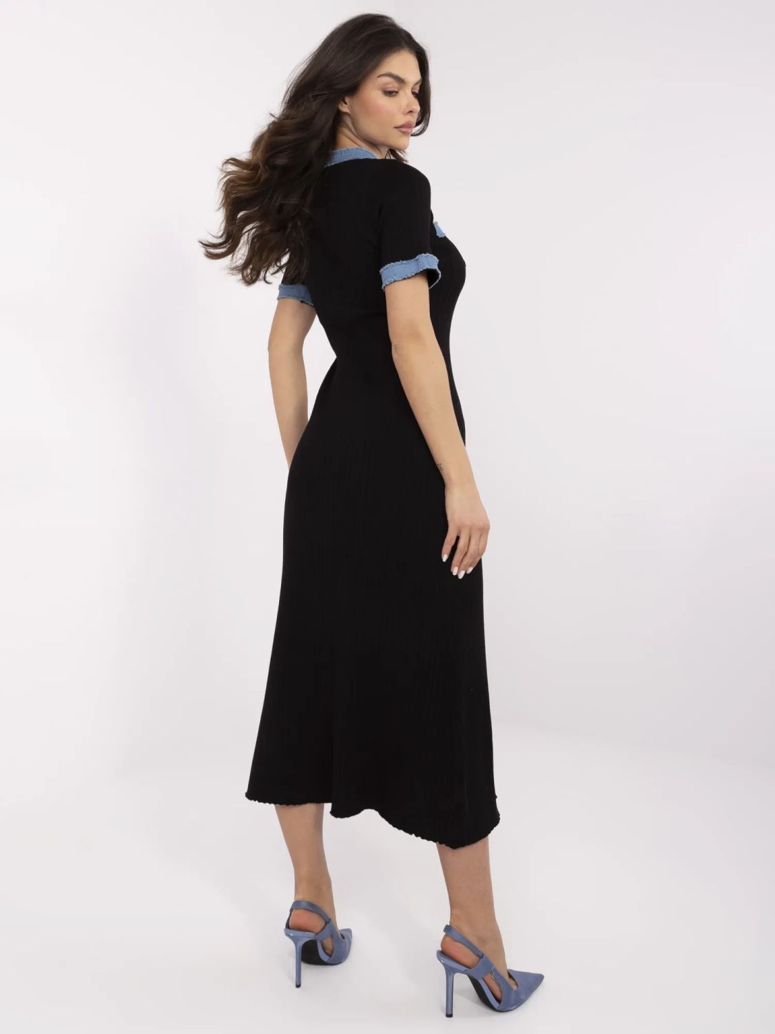 Elegant Black Midi Dress