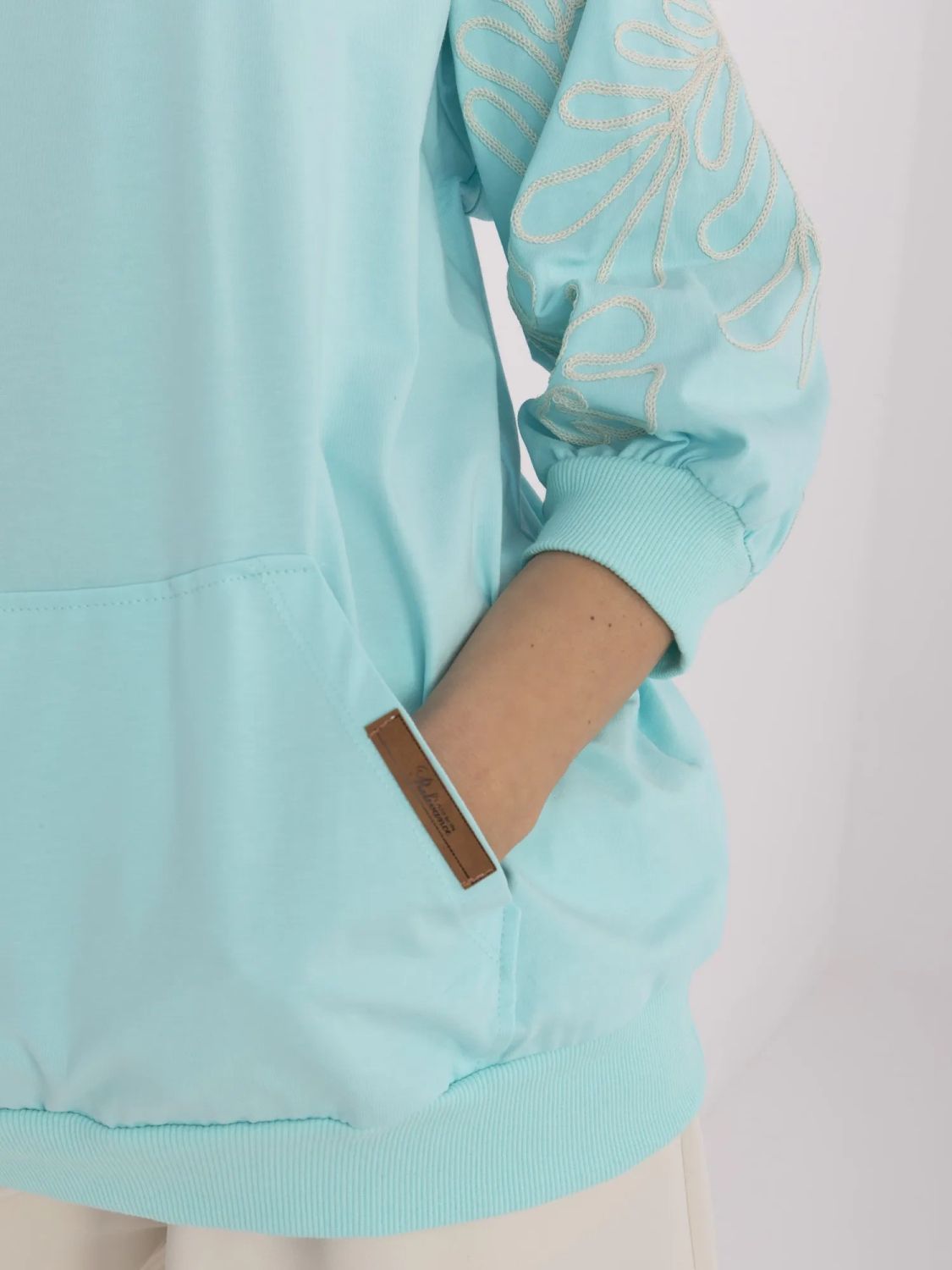 Stylish Mint Green Blouse with 3/4 Sleeves