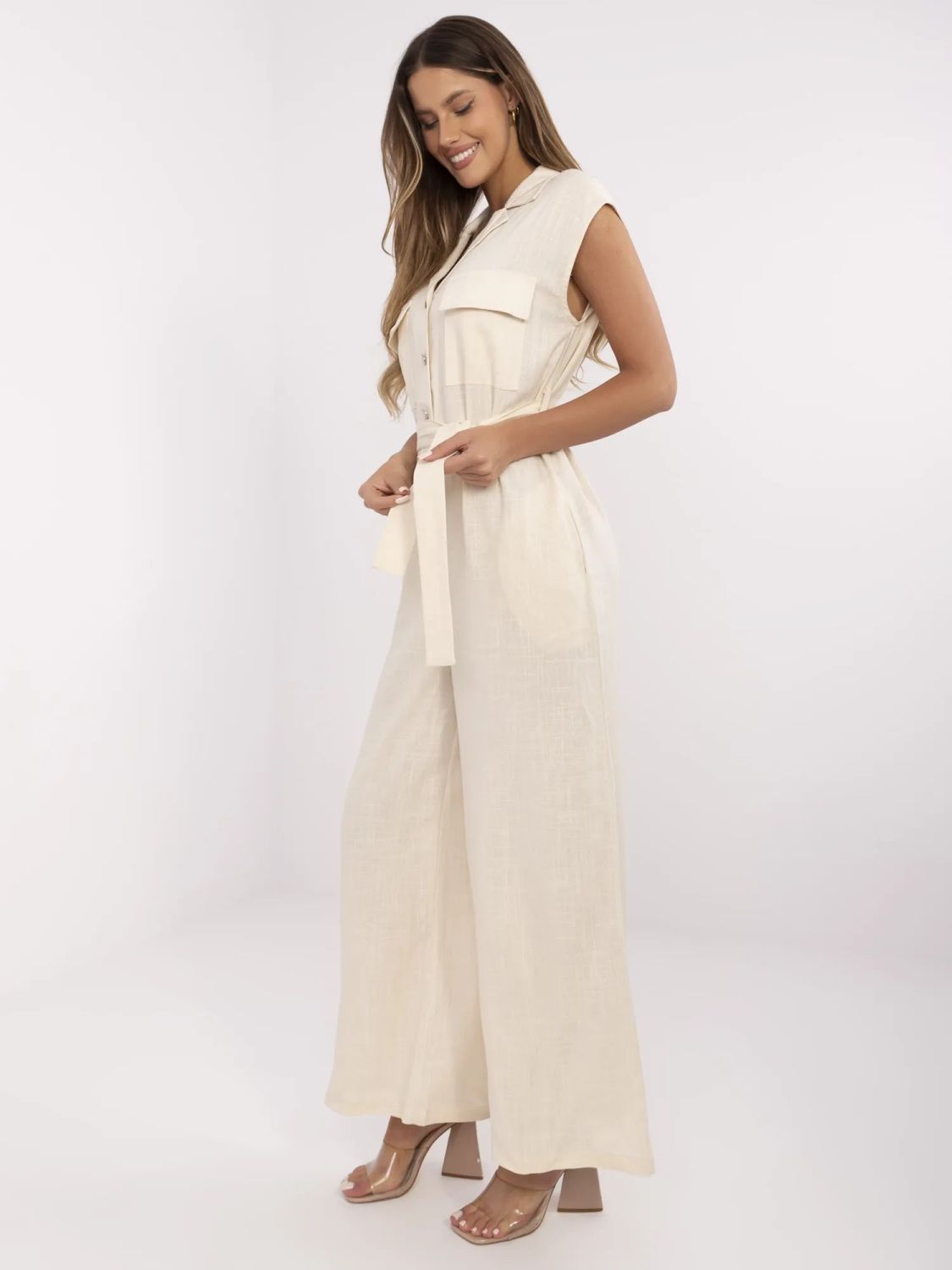 Stylish Beige Jumpsuit