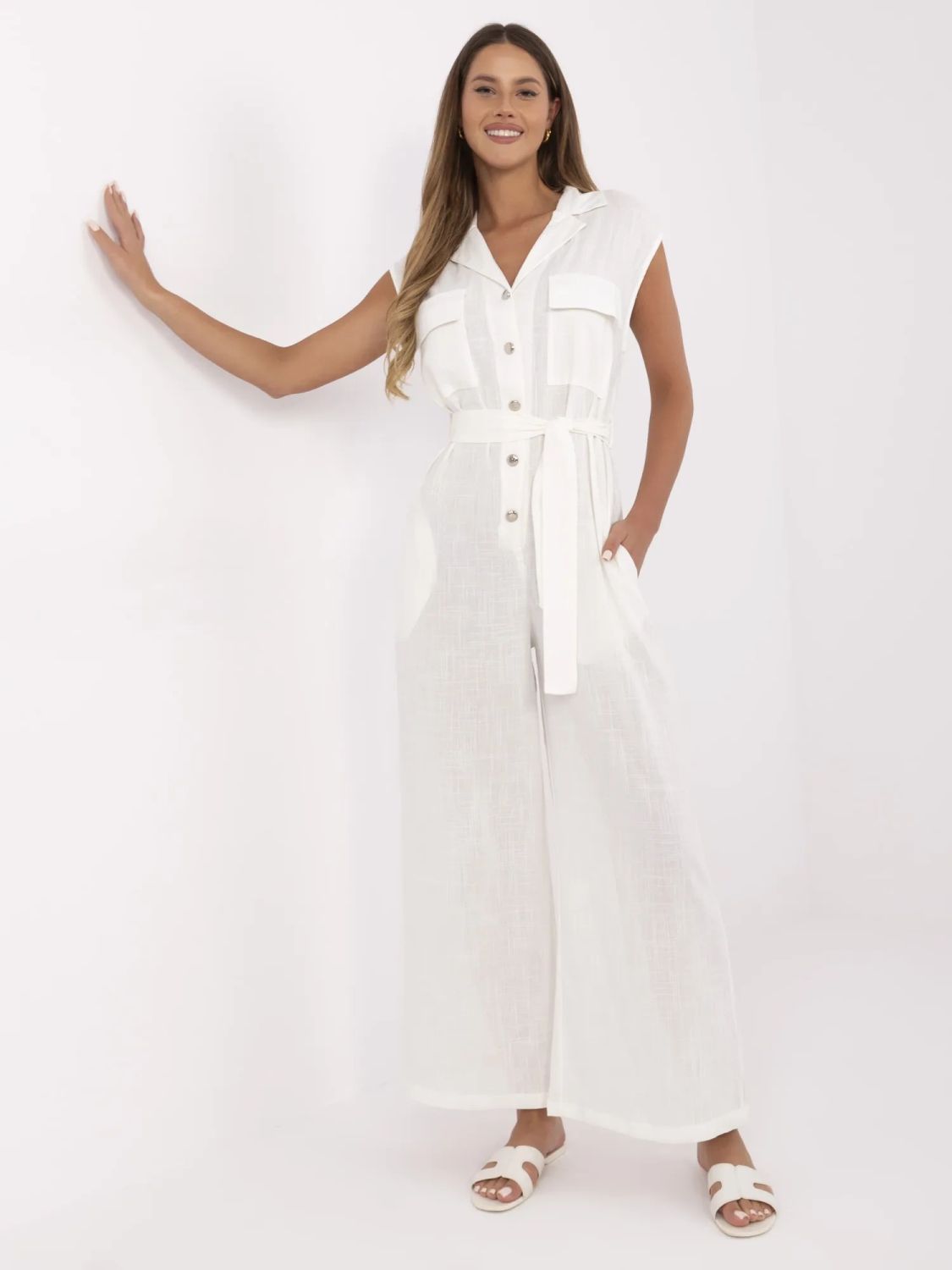 Elegant Ecru Jumpsuit