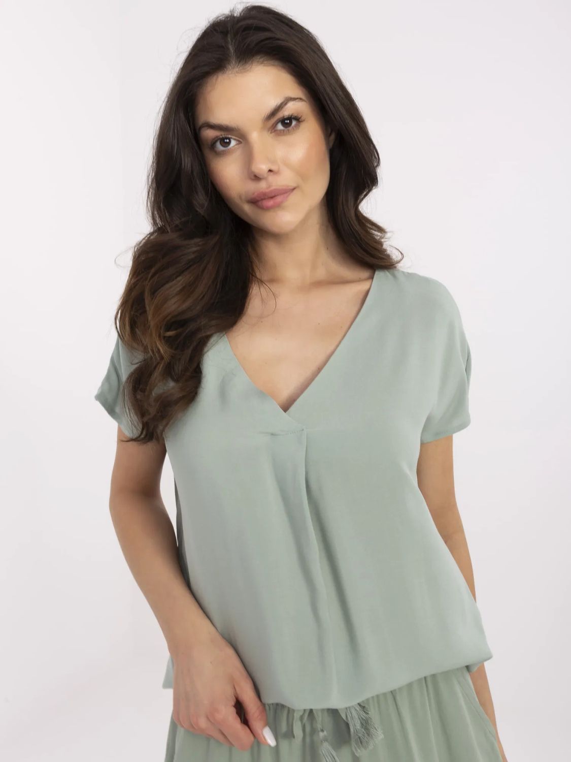 Comfortable Blouse in Pistachio Color