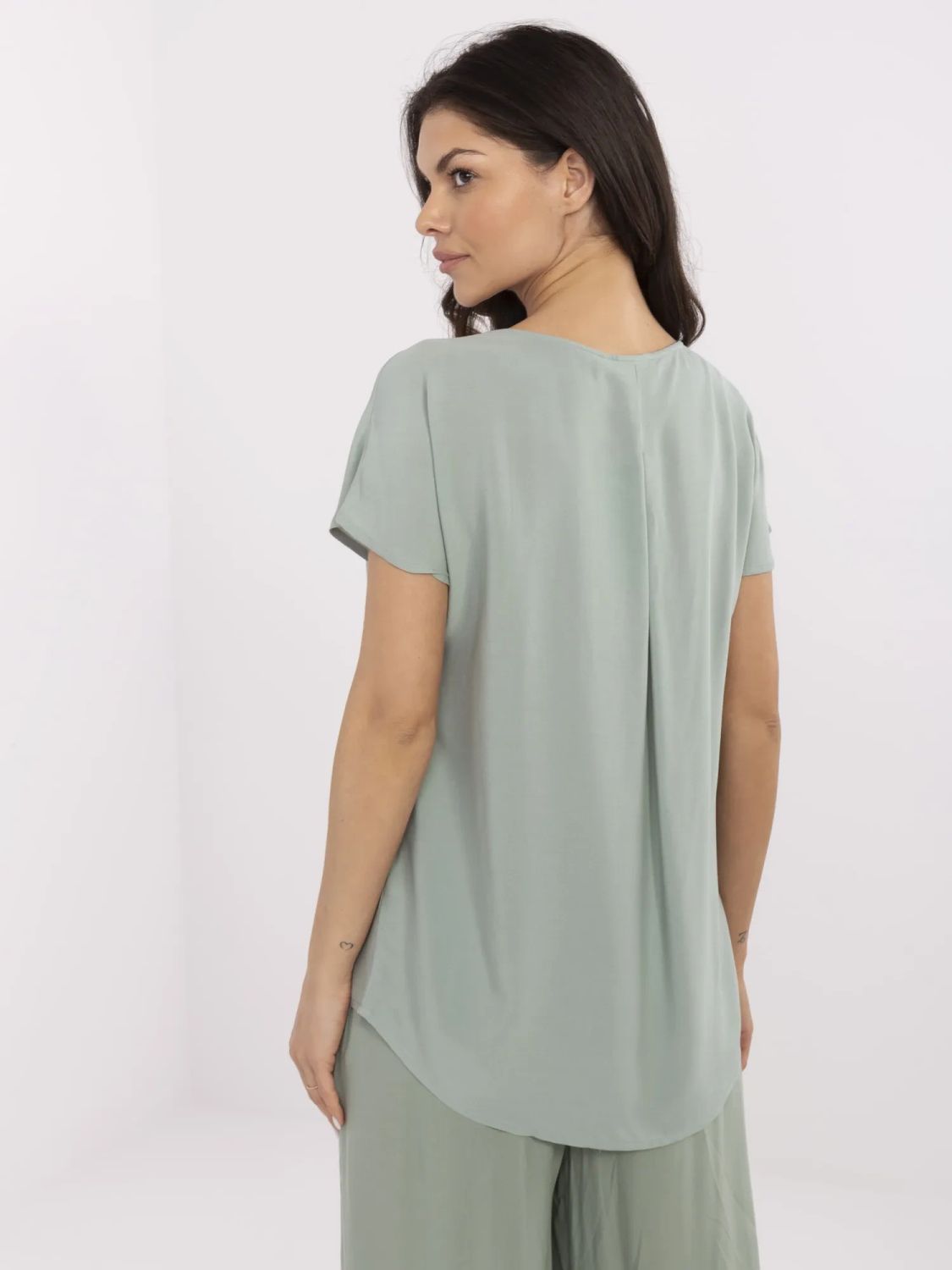Comfortable Blouse in Pistachio Color