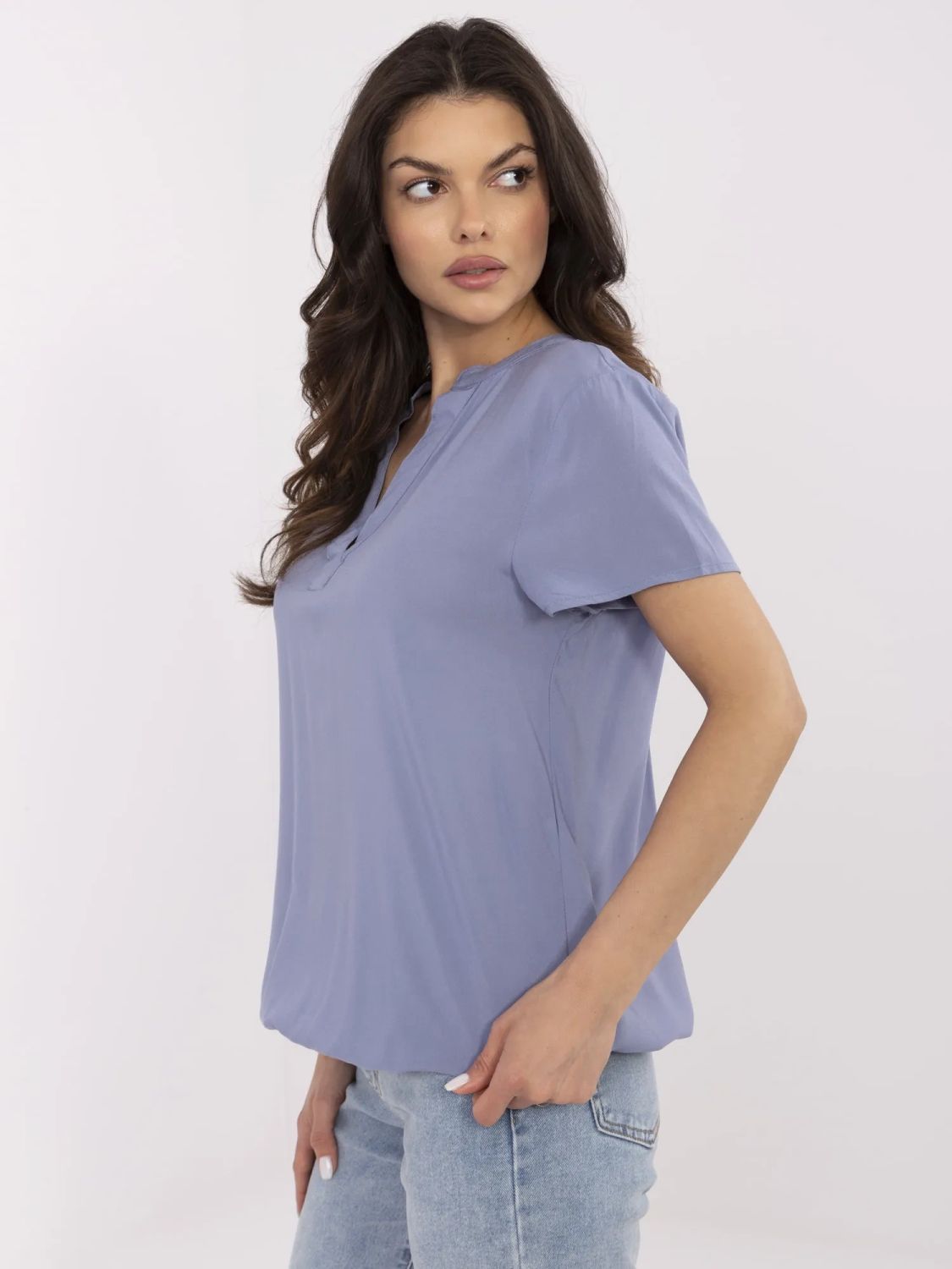 Stylish Blouse with V-Neck