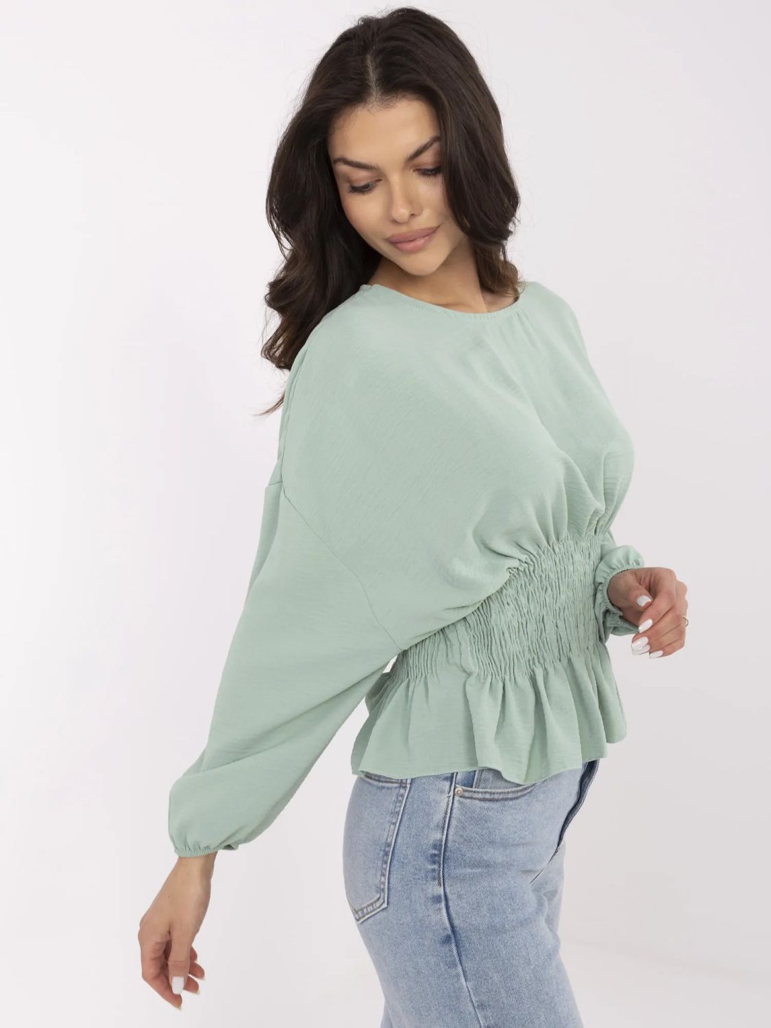 Elegant Blouse in Pistachio Color