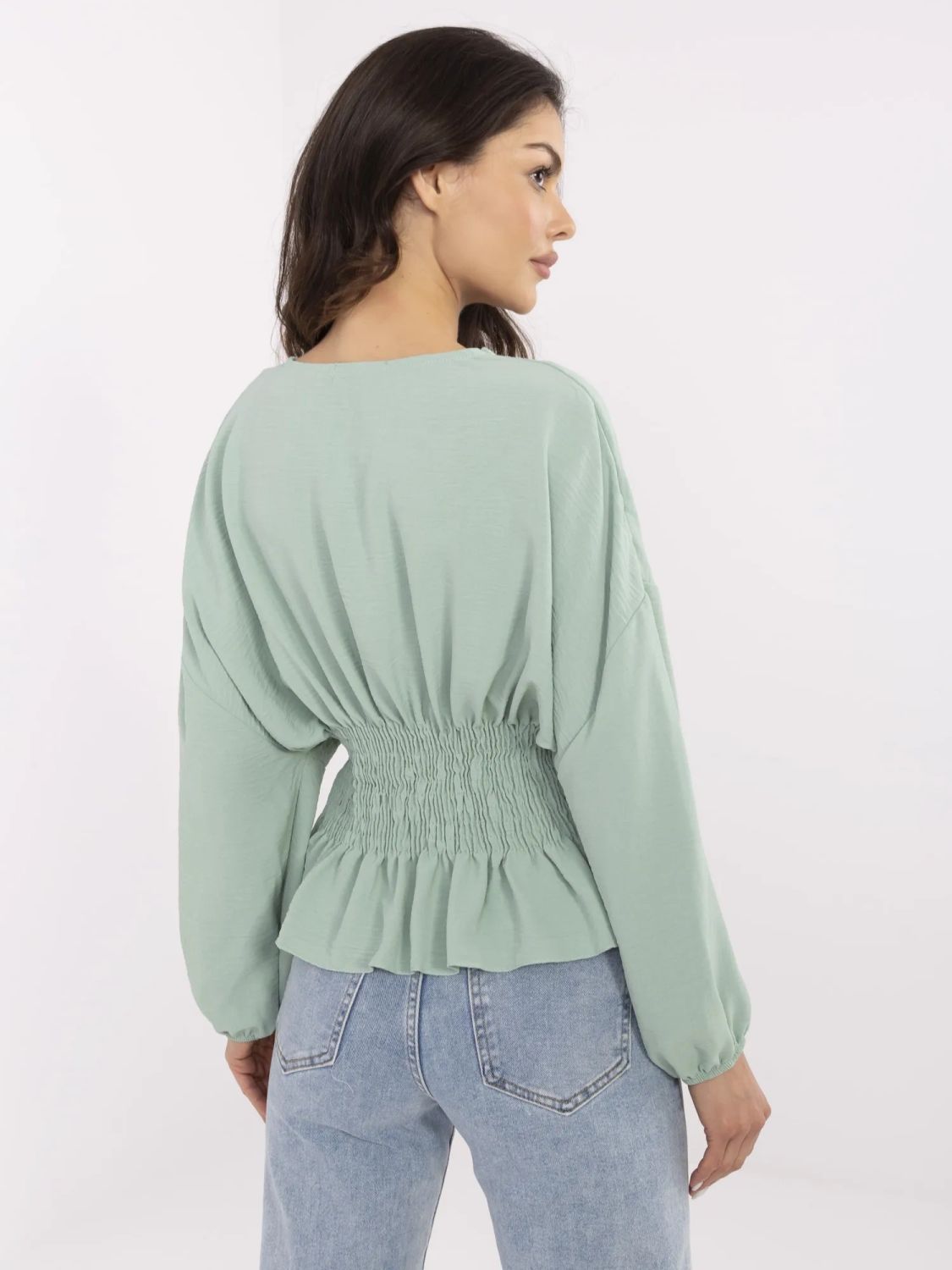 Elegant Blouse in Pistachio Color