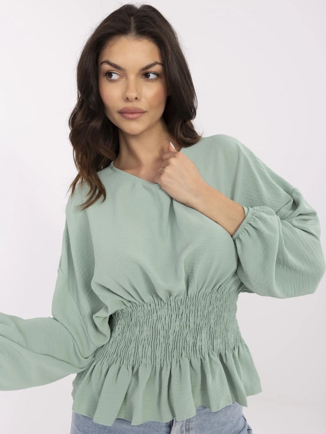 Elegant Blouse in Pistachio Color