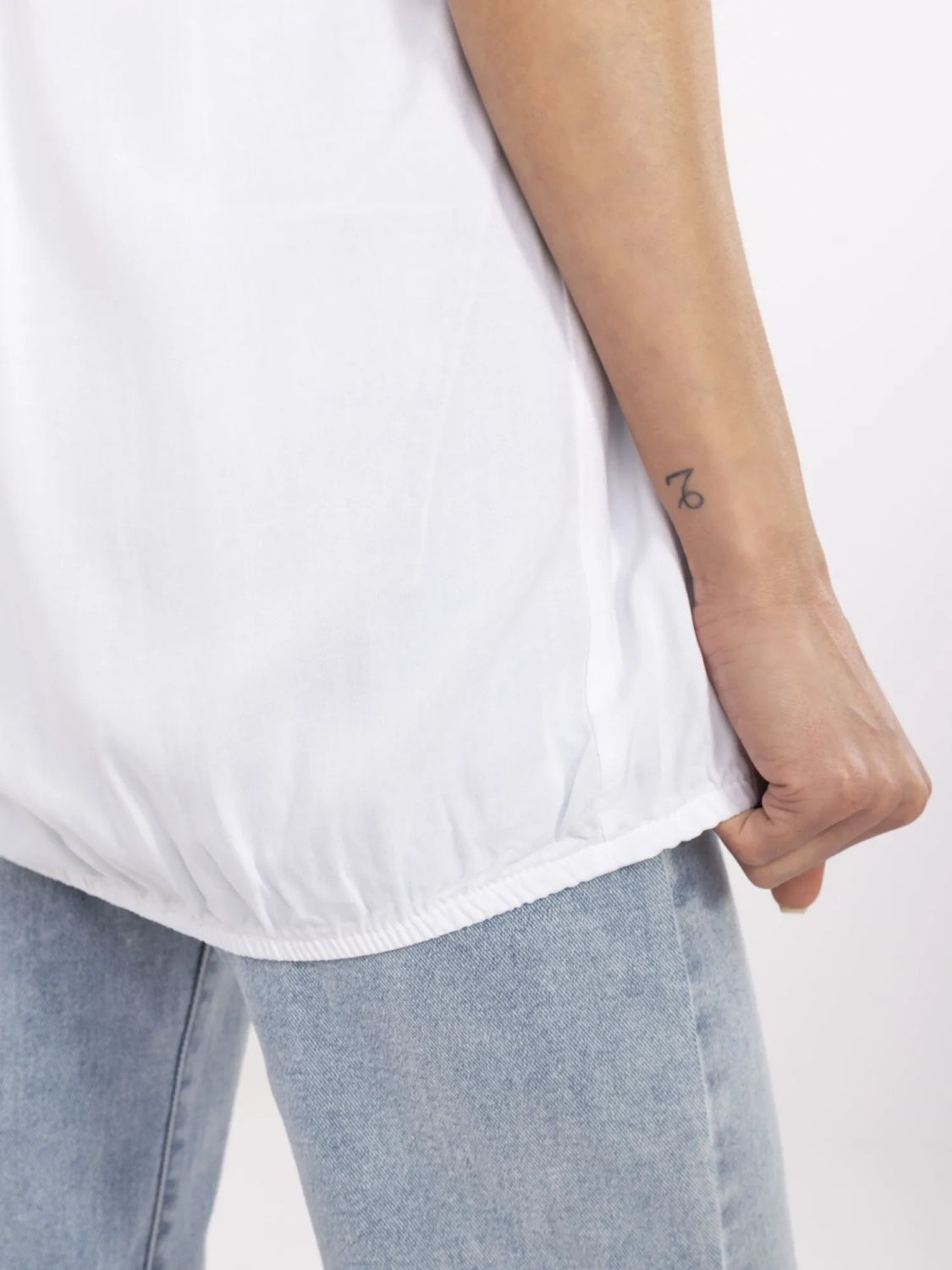 White Blouse with V Neck