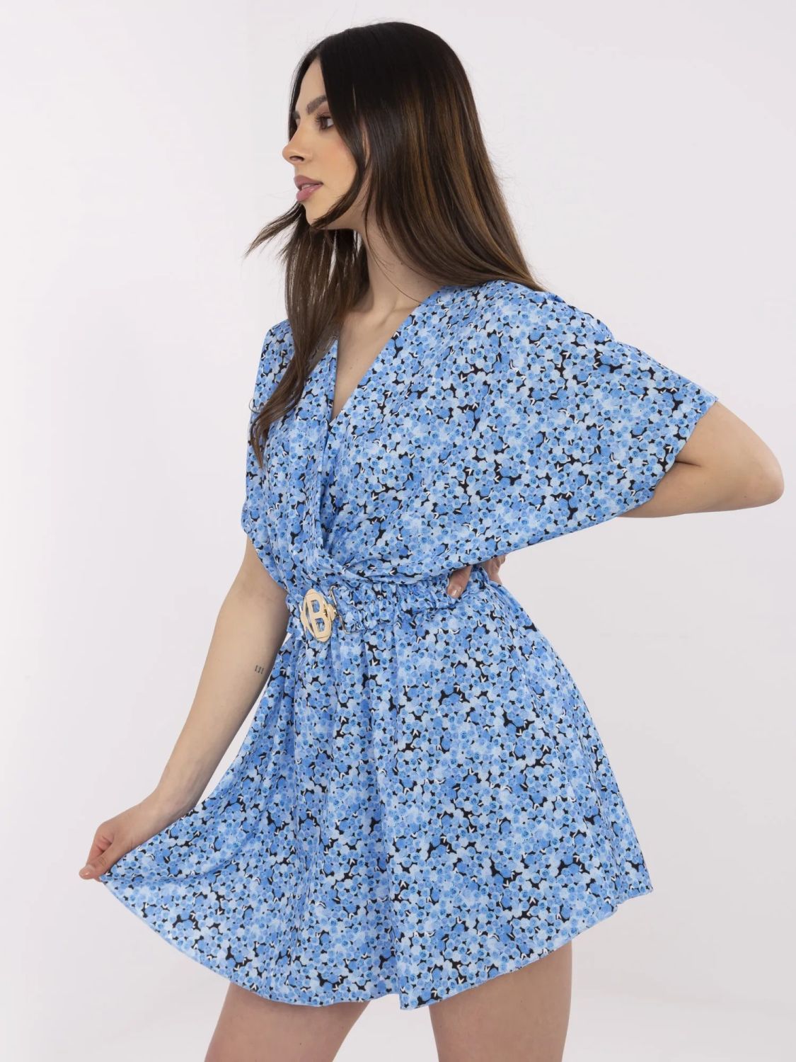 Floral Short Sleeve Jumpsuit