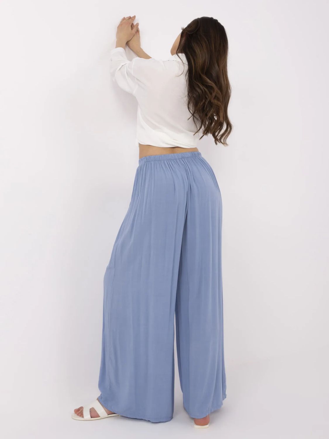 Stylish Blue High-Waisted Pants