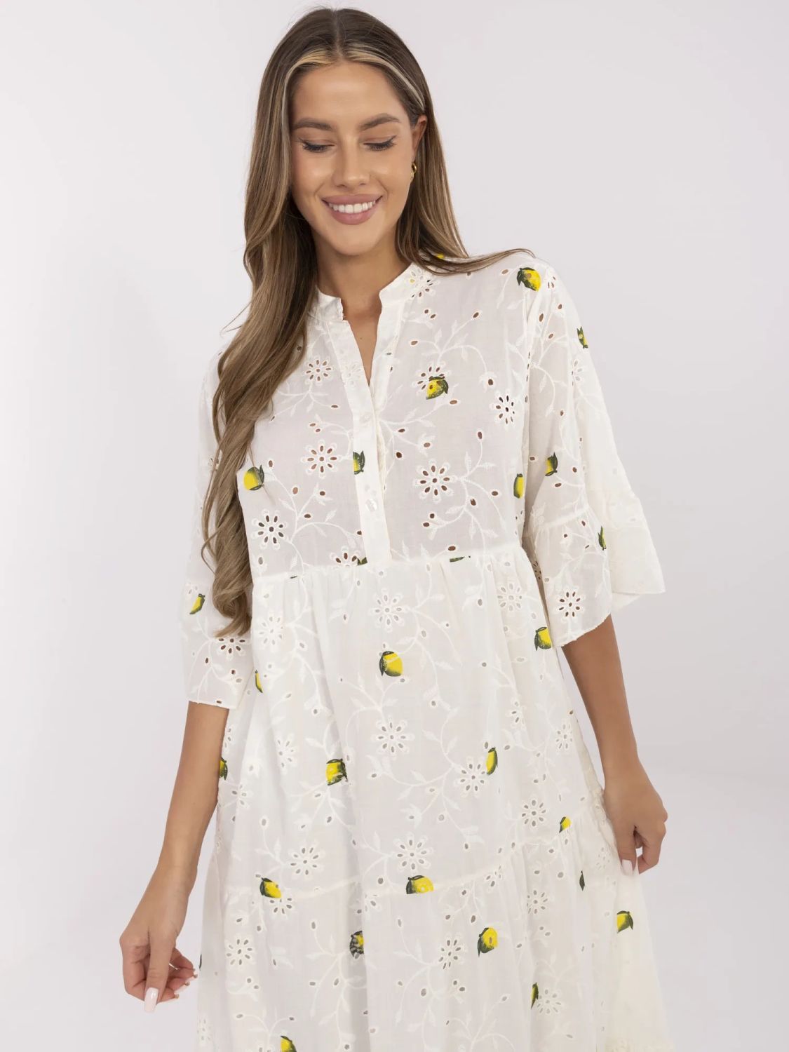 Oversize Maxi Dress with Embroidery