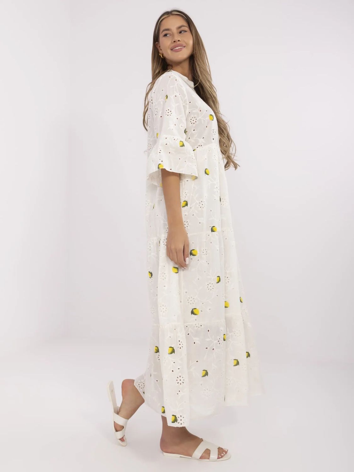 Oversize Maxi Dress with Embroidery