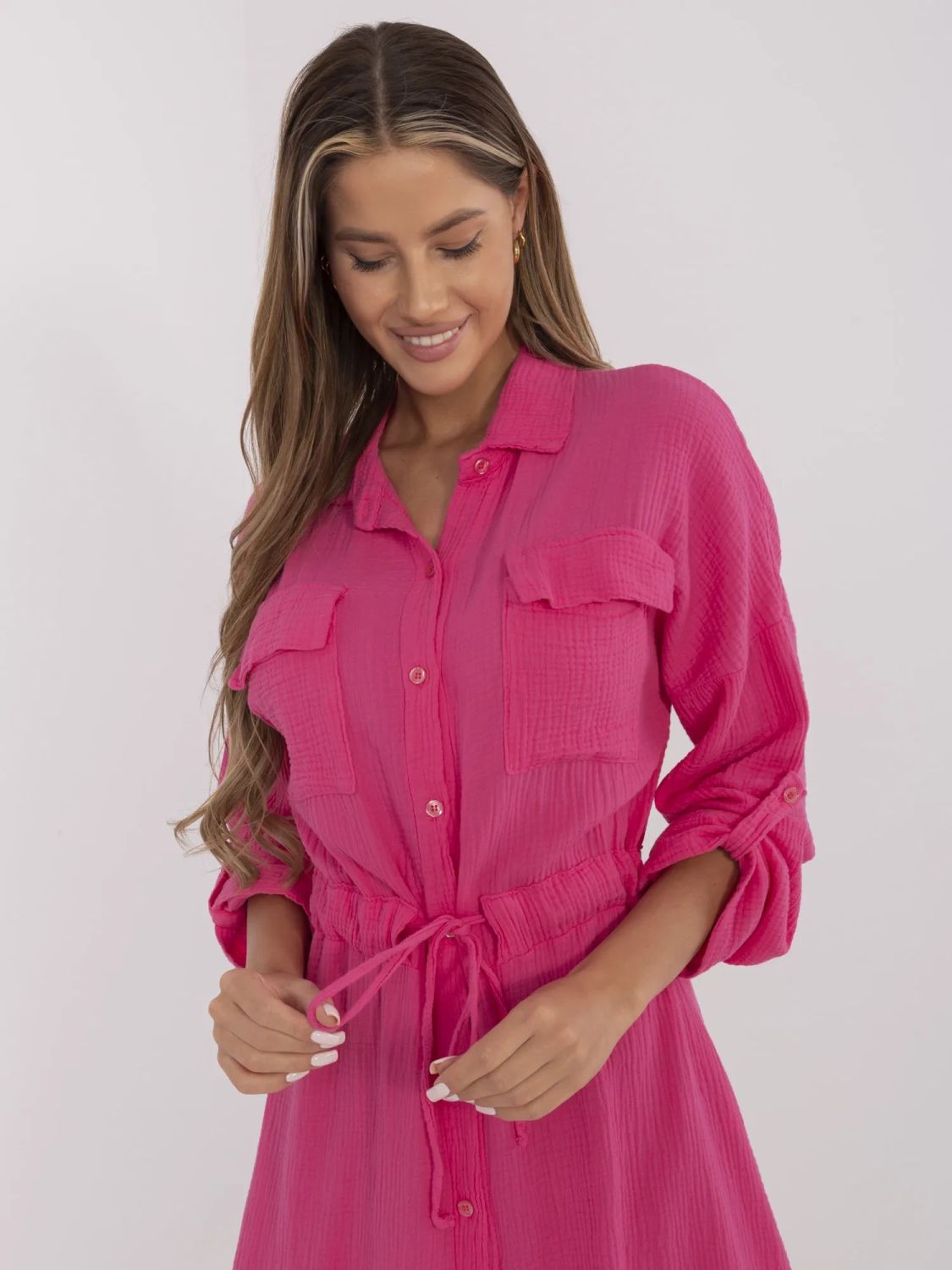 Stylish Midi Dress with Long Sleeves