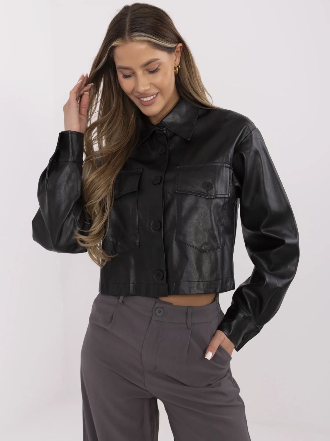 Stylish Transitional Jacket in Eco-Leather