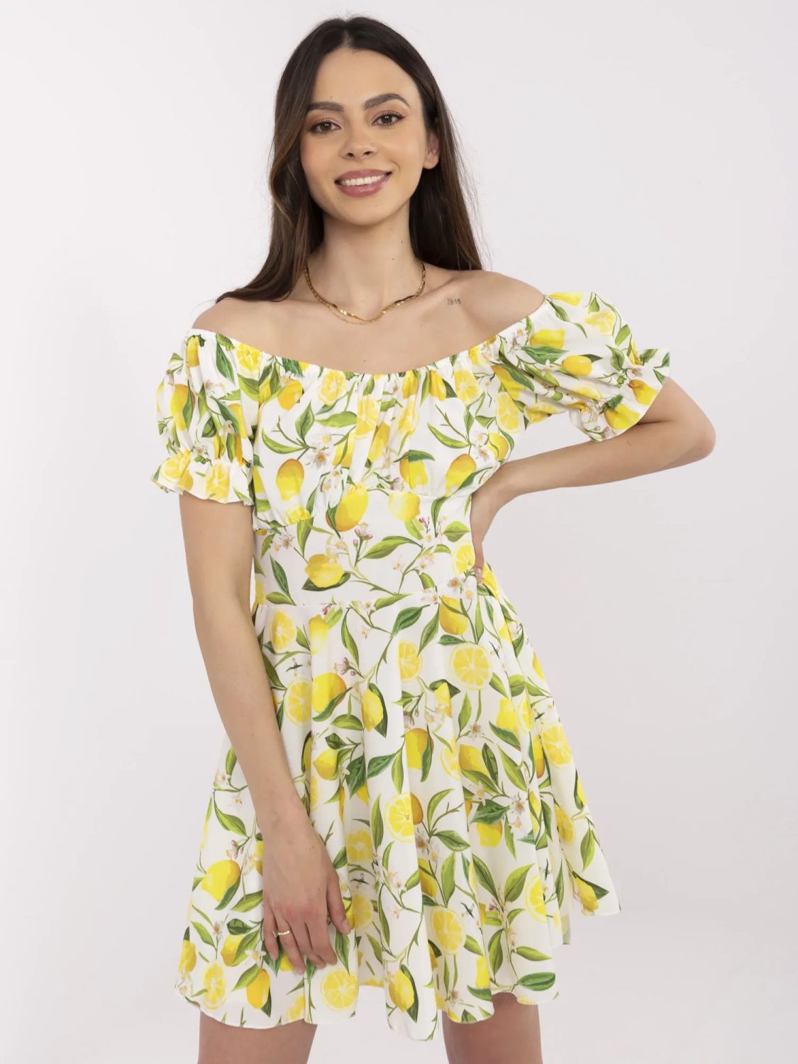 Flared Summer Dress in Ecru