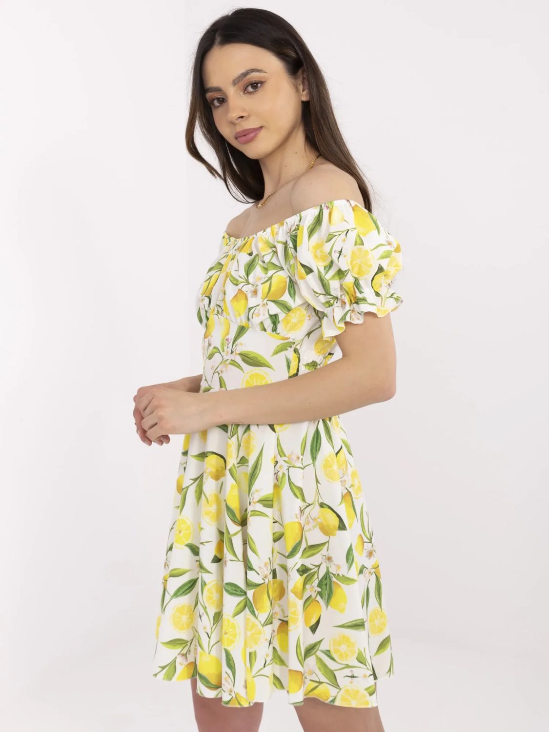 Flared Summer Dress in Ecru