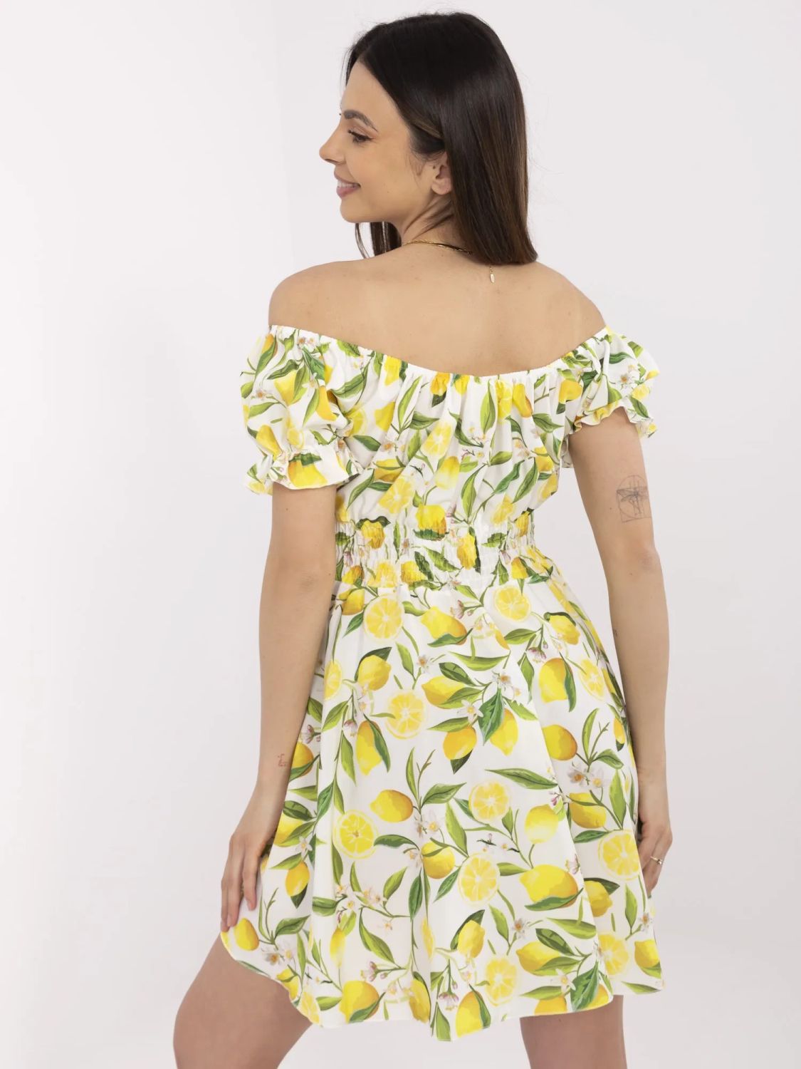 Flared Summer Dress in Ecru