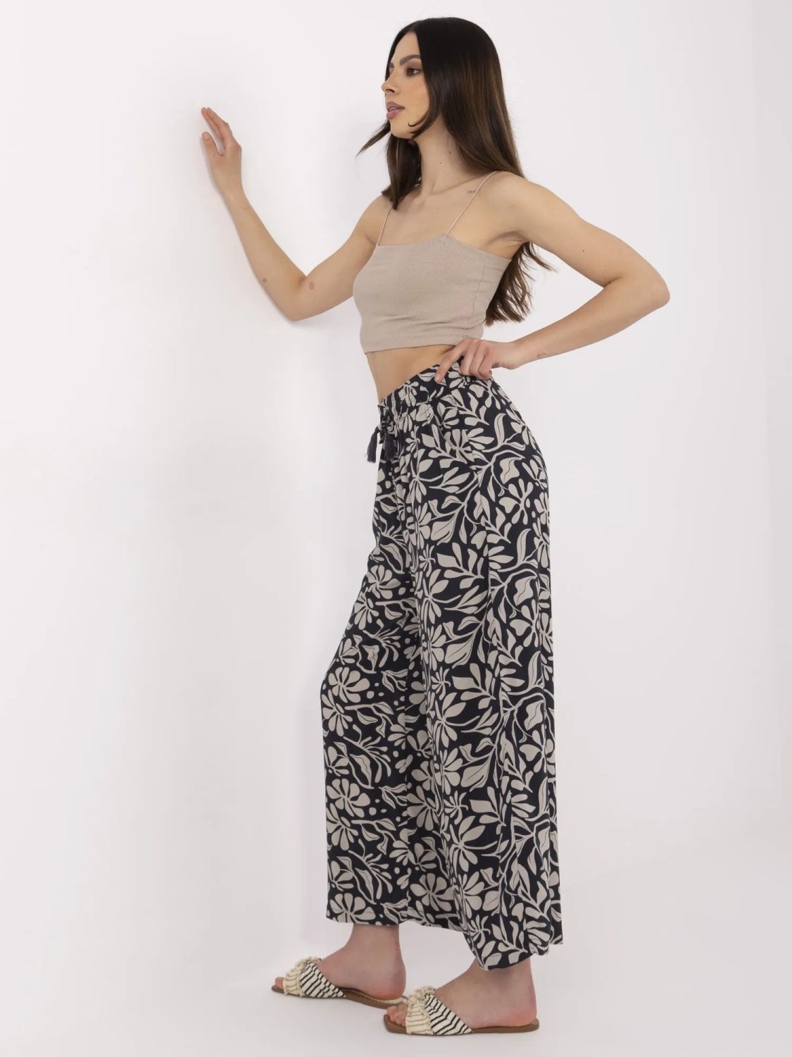 Stylish Blue High-Waisted Pants