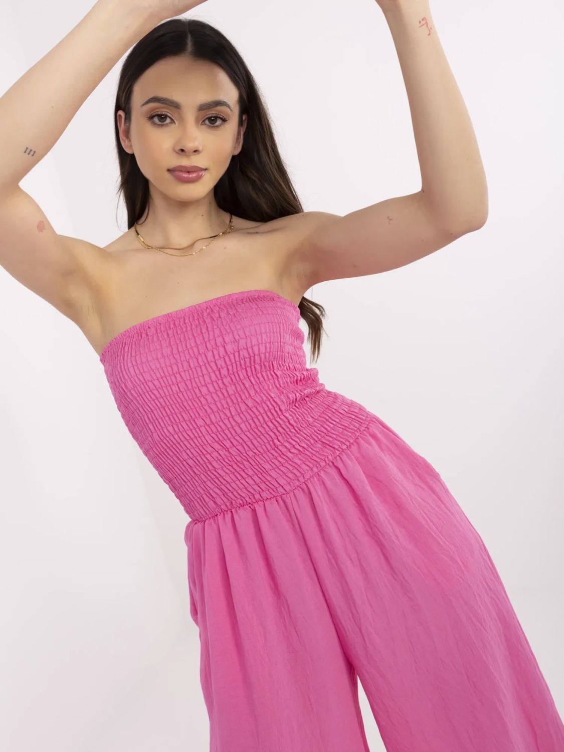 Pink Jumpsuit with Wide Legs