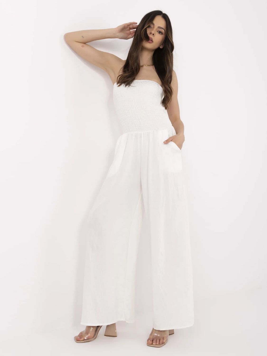 Elegant ecru jumpsuit