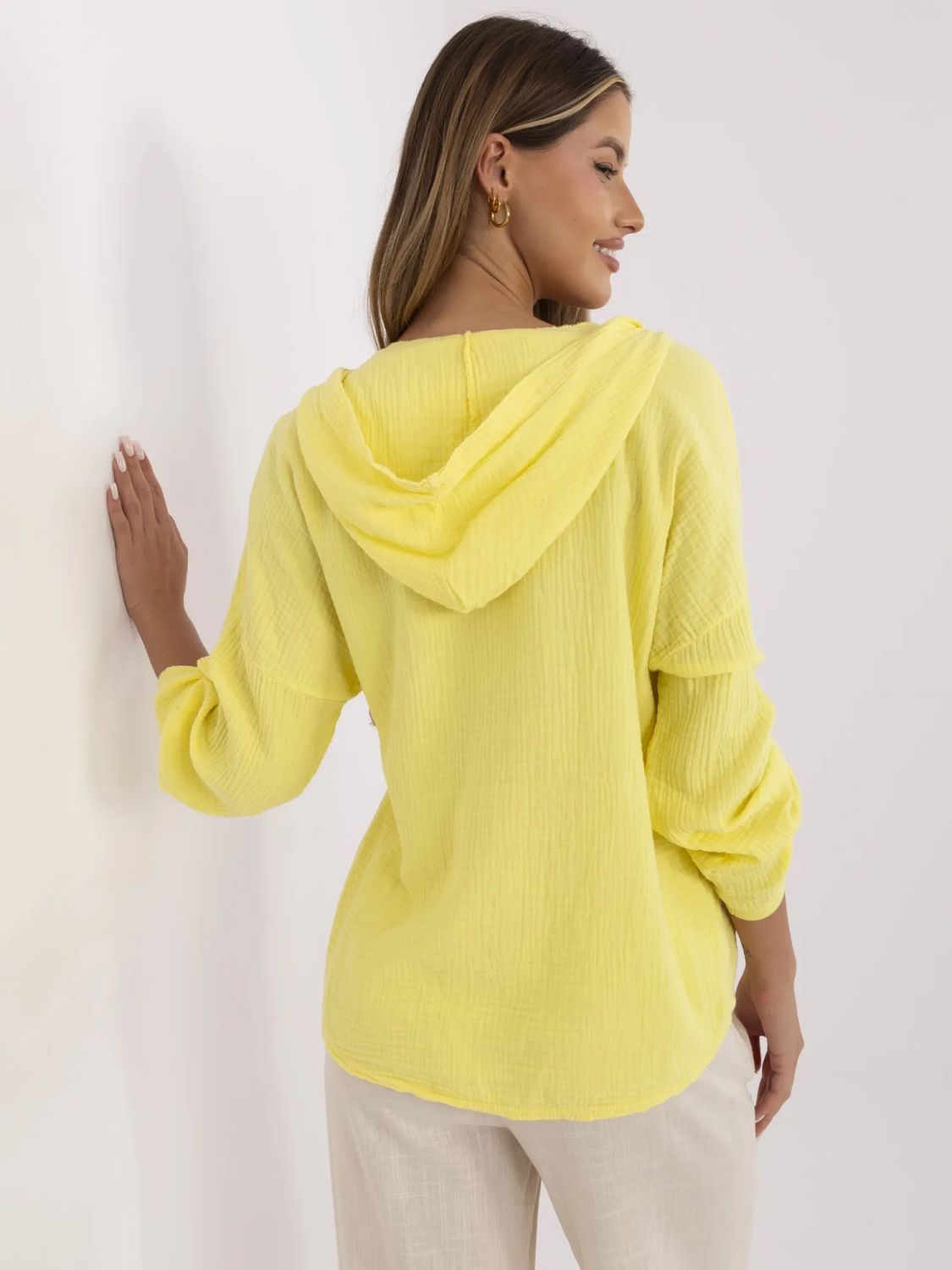 Yellow Hooded Blouse