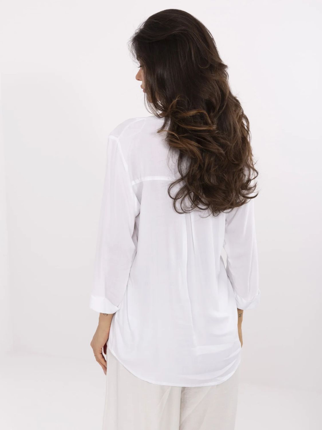 White Blouse with 3/4 Sleeves