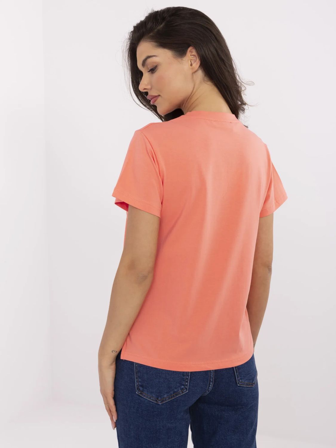 Stylish Orange T-Shirt with Application