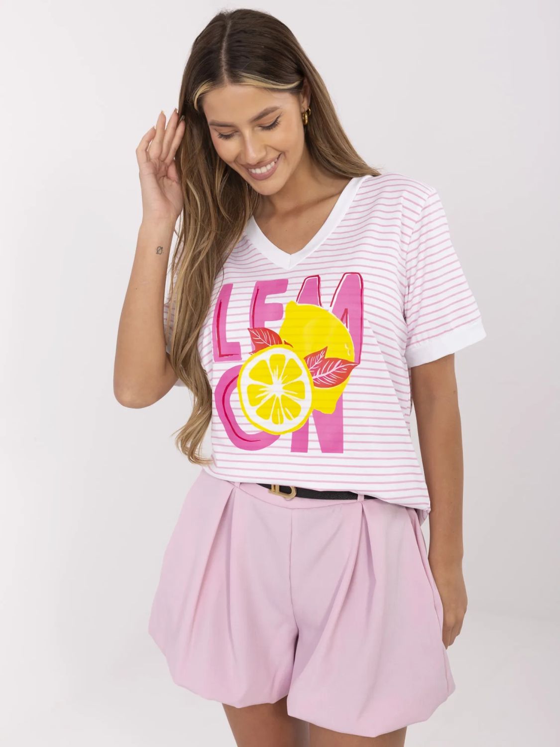 Stylish Blouse in Fluorescent Pink