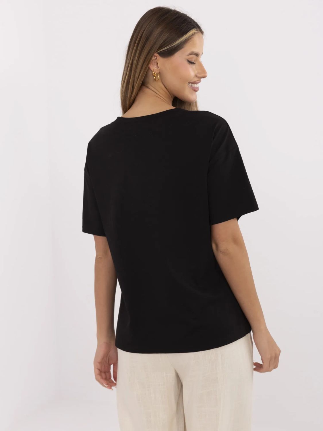 Stylish Black T-Shirt with Print