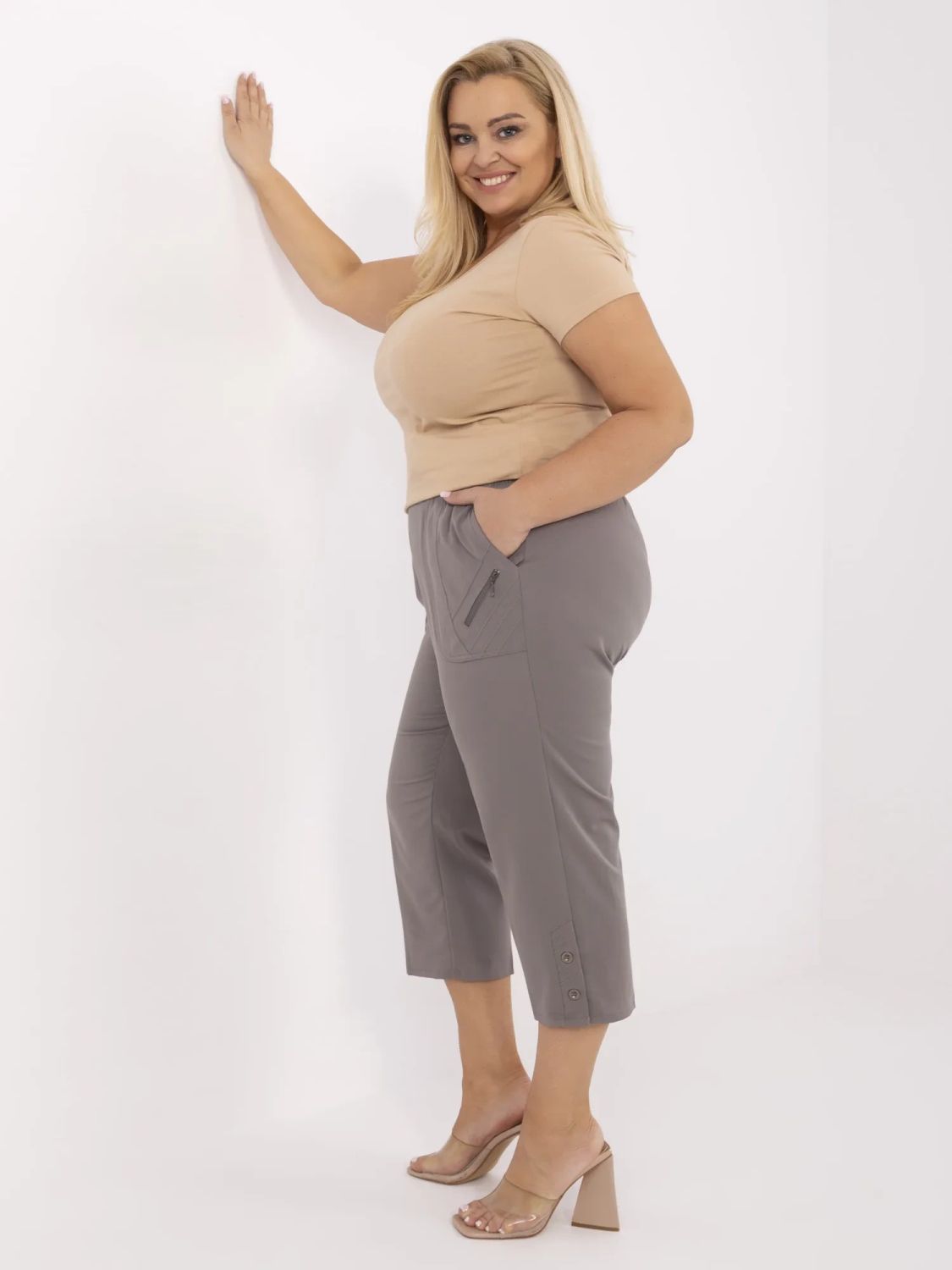 Stylish Women's Pants in Dark Gray