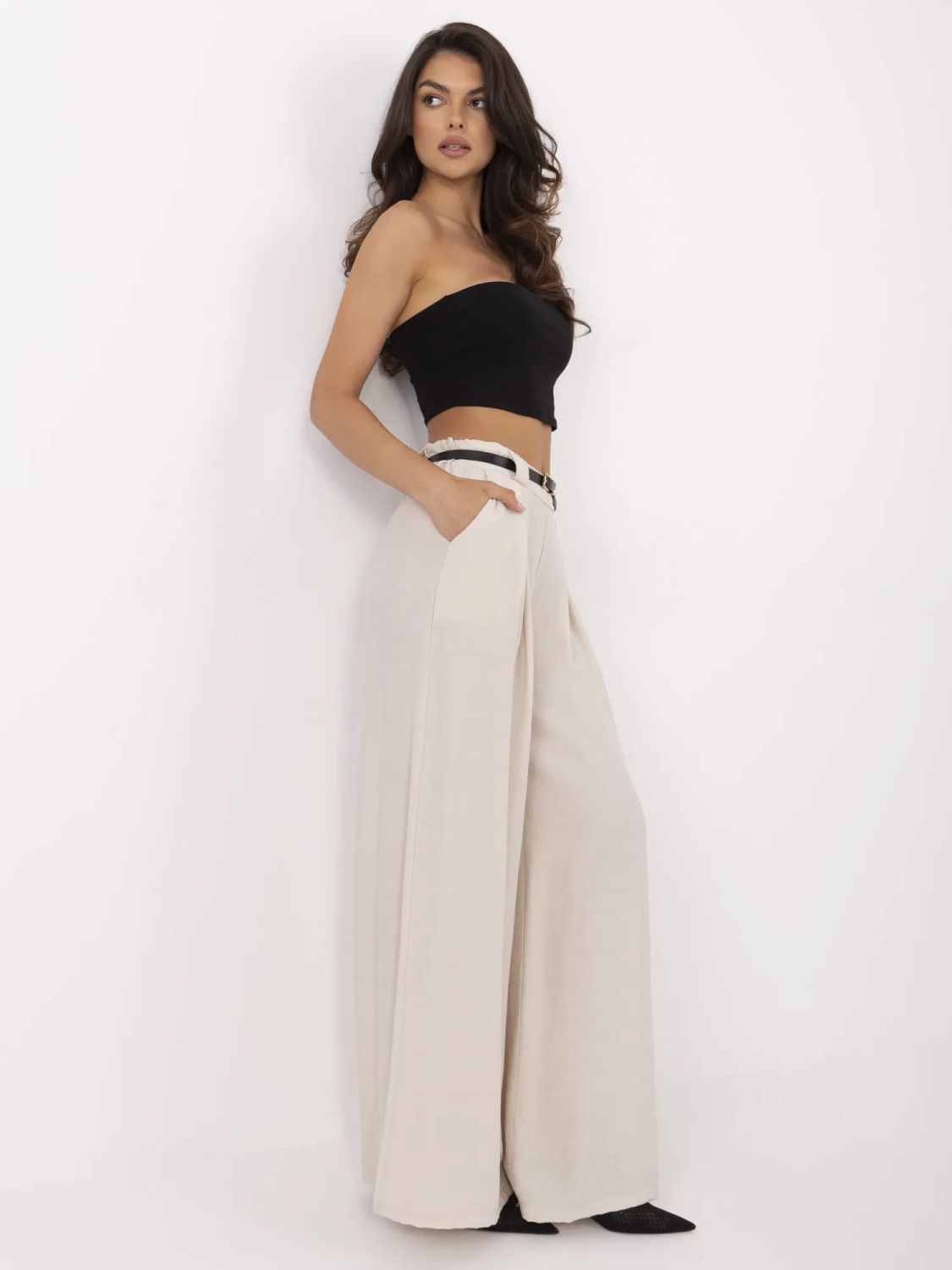 Beige Palazzo Pants