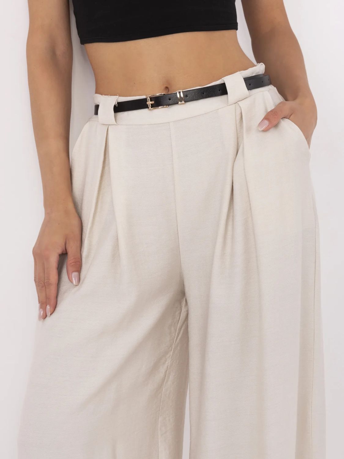 Beige Palazzo Pants
