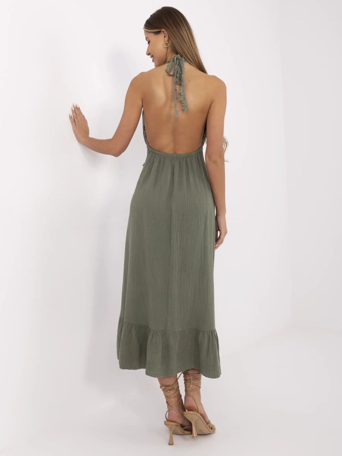 Flared Dress in Khaki
