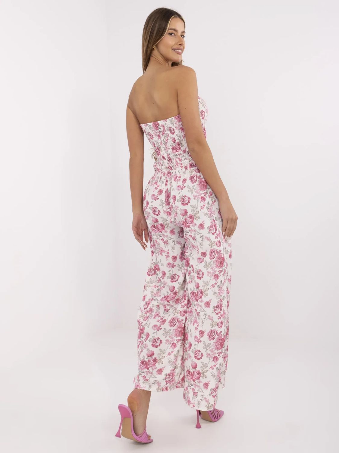 Floral Jumpsuit in Ecru