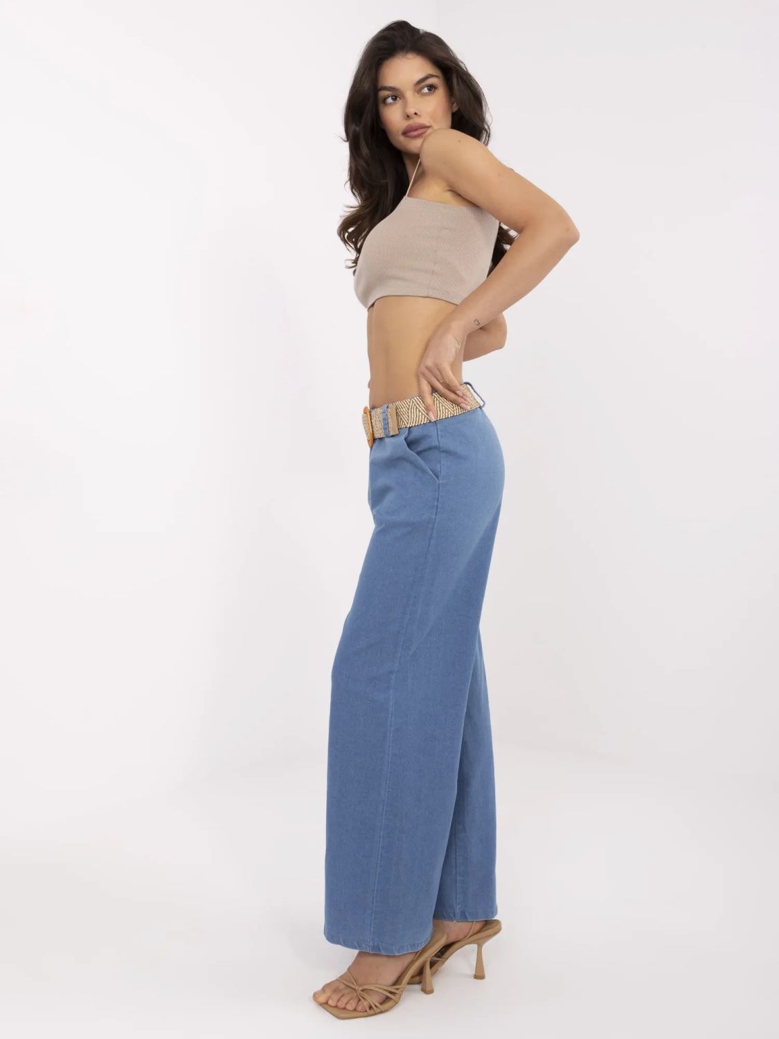 Stylish Blue High-Waisted Jeans