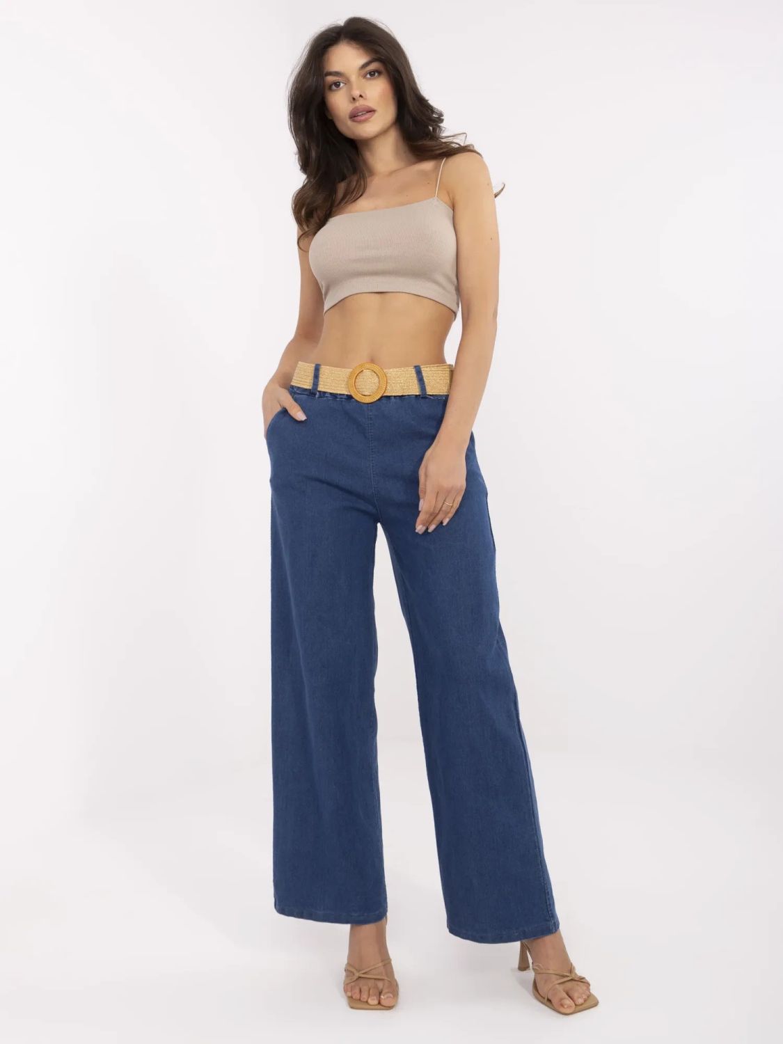 Women's Wide Jeans in Dark Blue