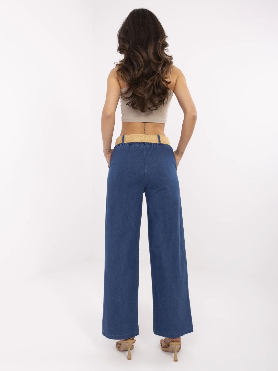 Women's Wide Jeans in Dark Blue