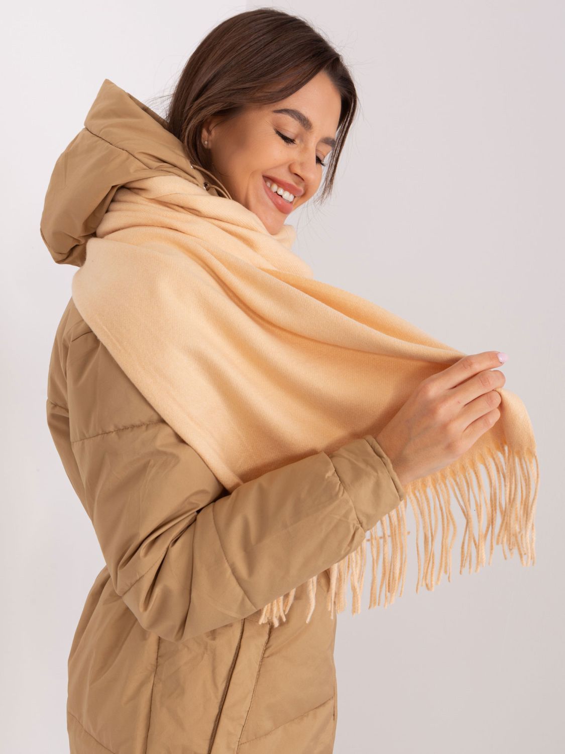 Beige Smooth Women's Scarf