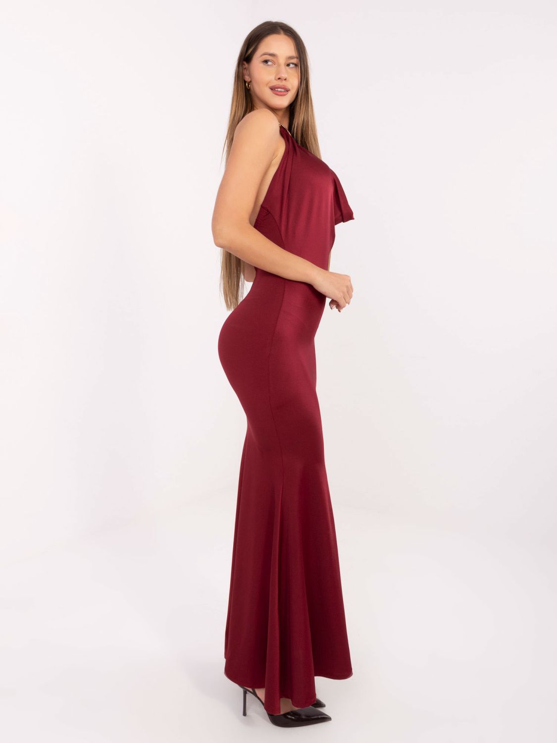 Elegant Bordeaux Maxi Dress