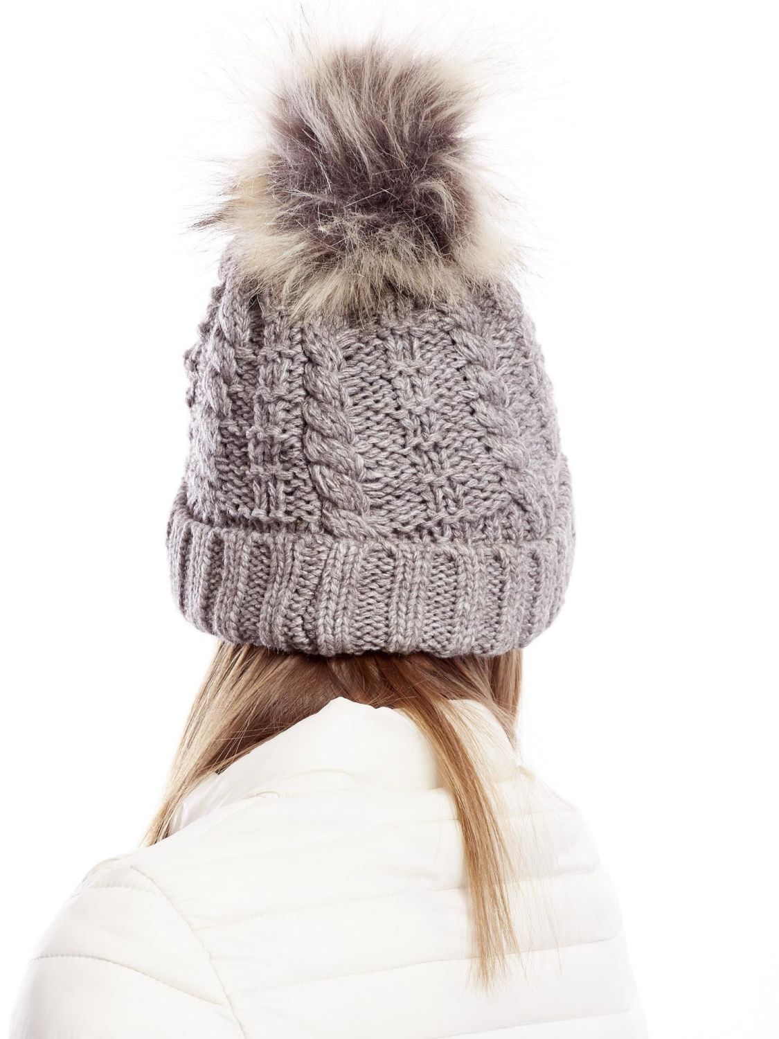 Brown Cable Knit Beanie