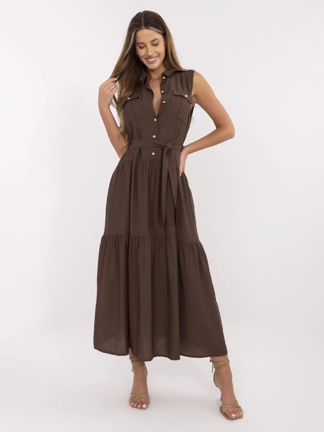 Elegant Maxi Dress with Ruffles