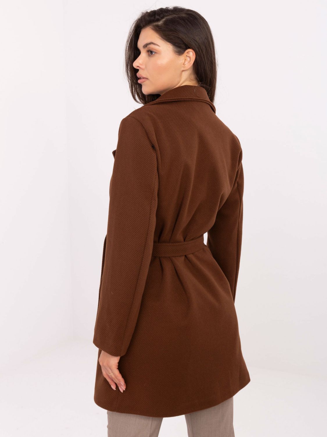 Elegant Transitional Coat in Brown