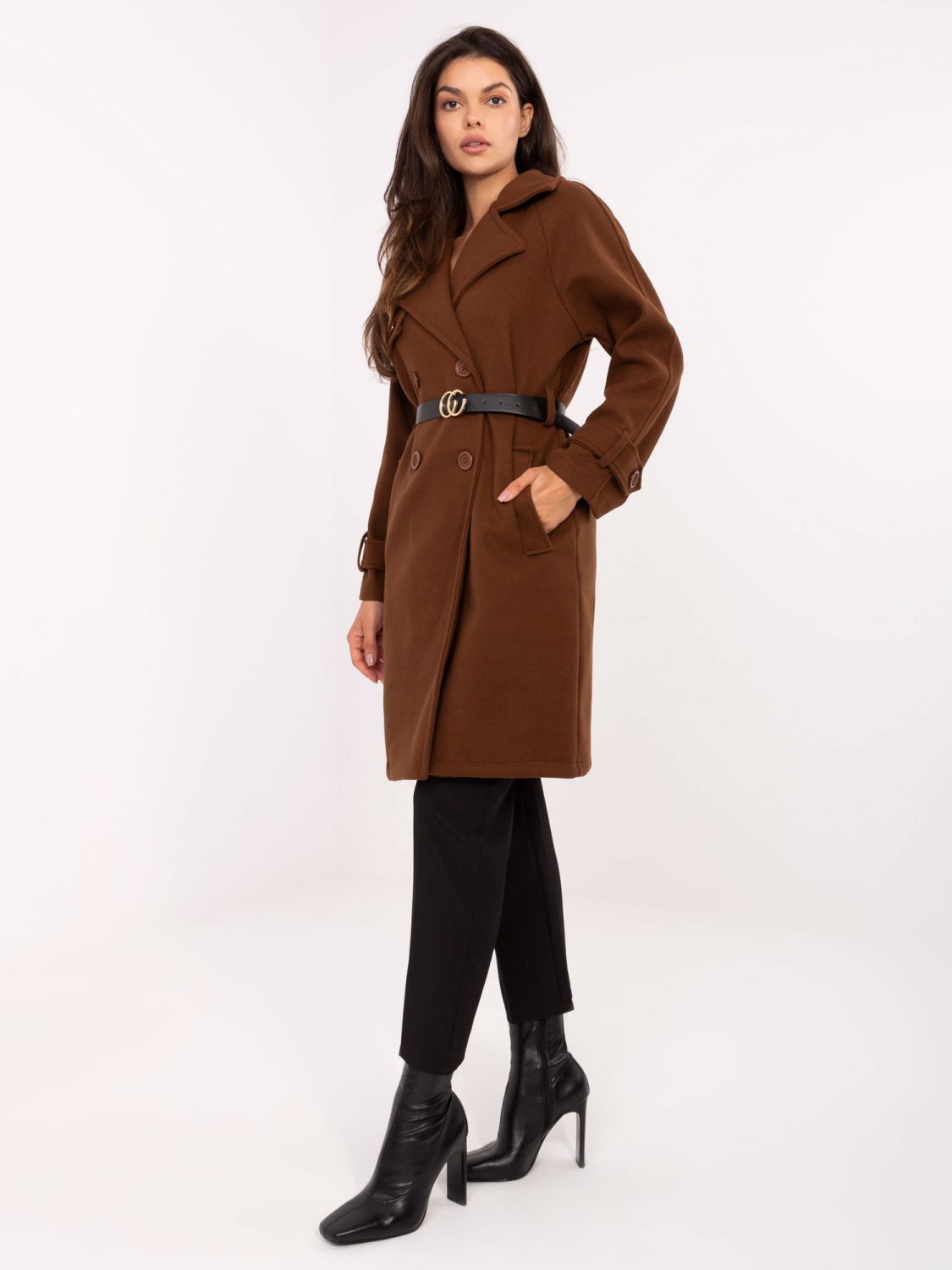 Elegant Transitional Coat in Brown