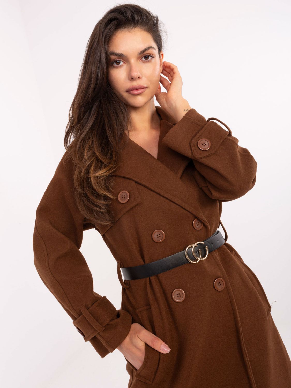Elegant Transitional Coat in Brown