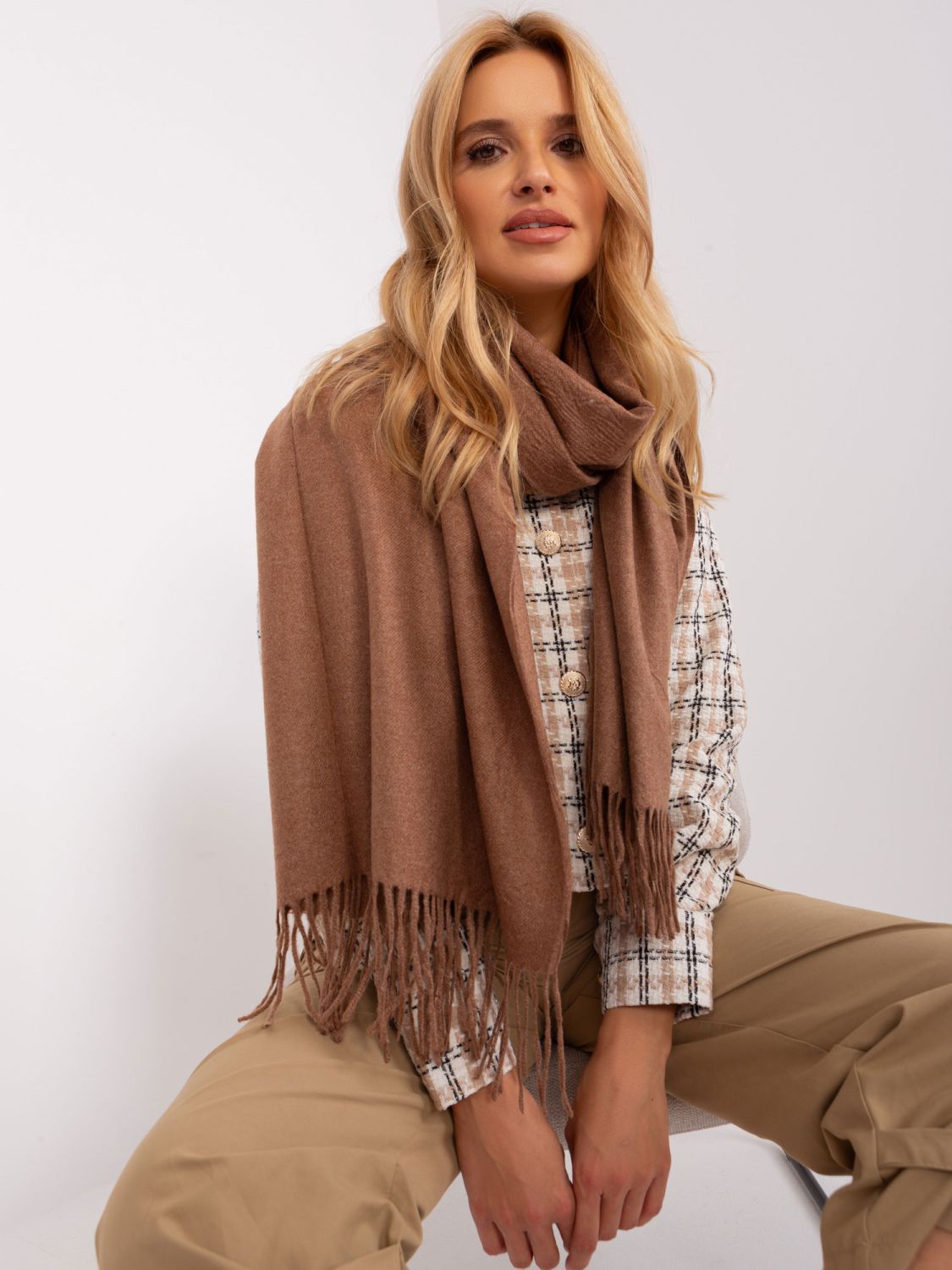 Brown Knitted Scarf