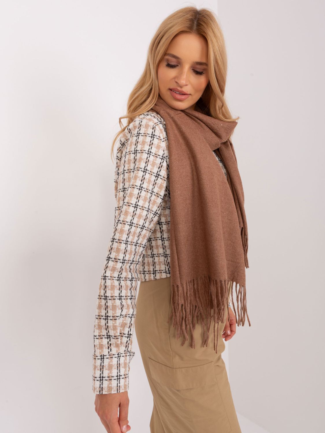 Brown Knitted Scarf