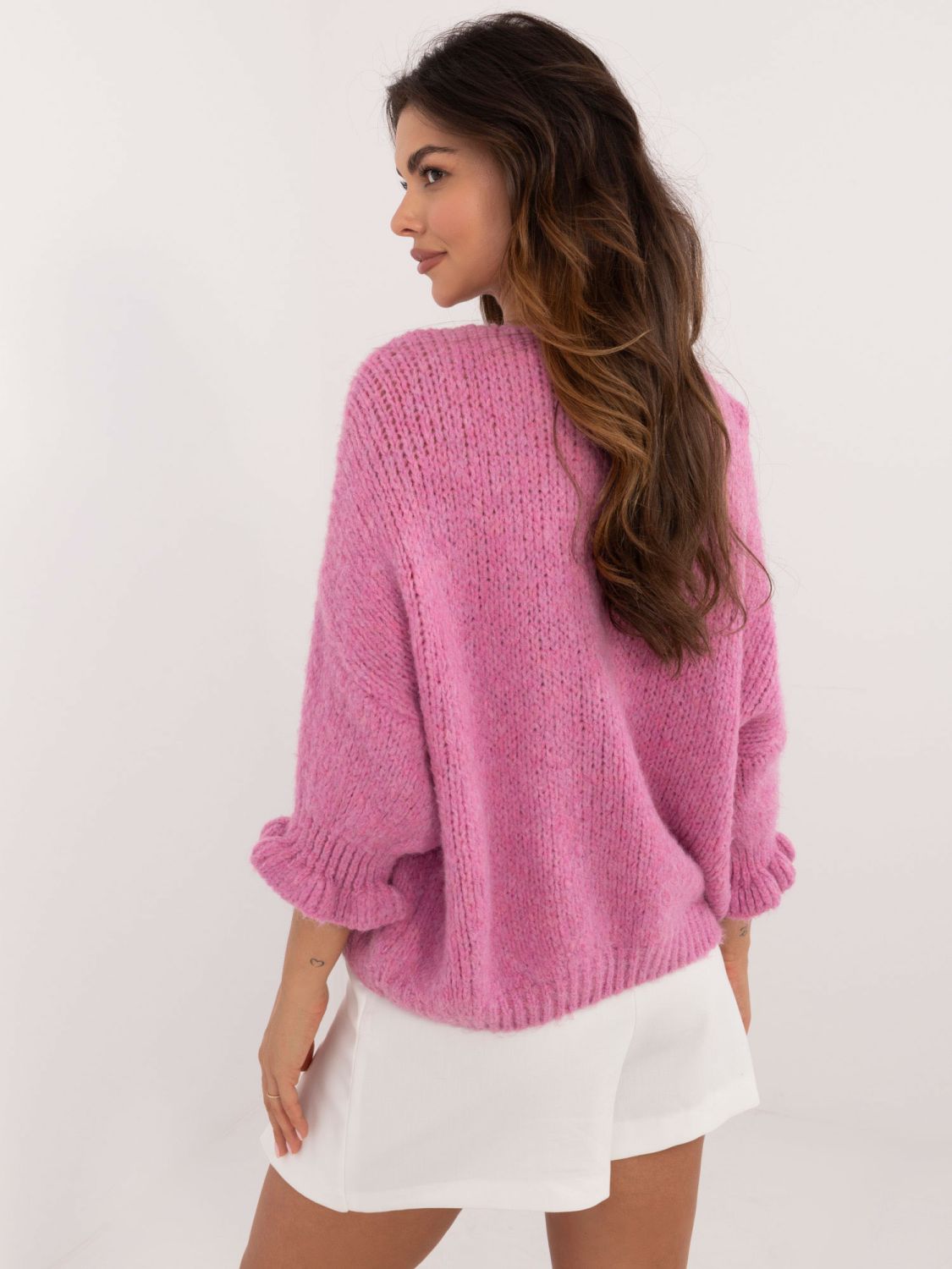 Stylish Sweater in Dark Pink